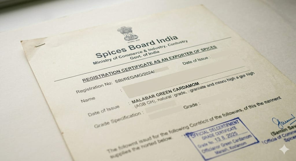 Spices Board India registration