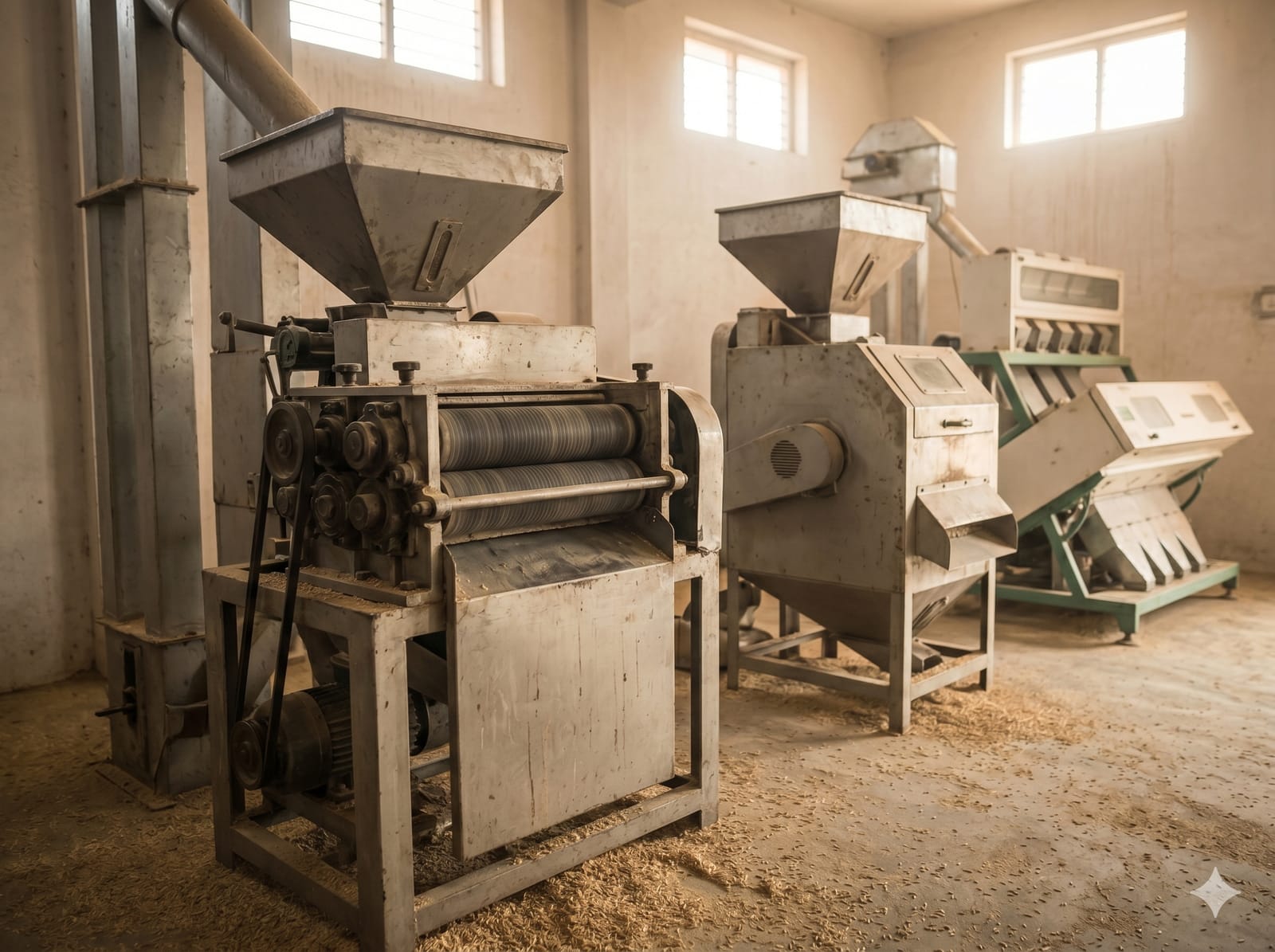 Interior of a small rice mill